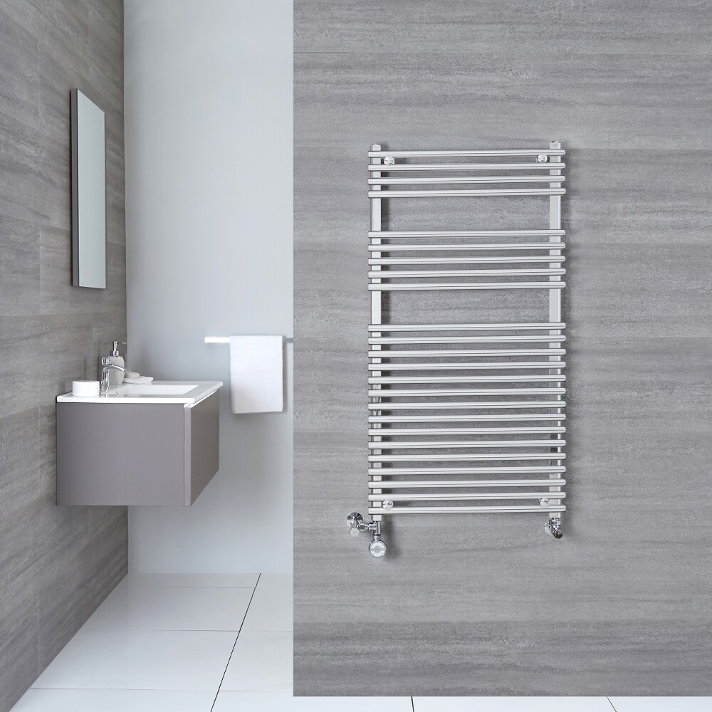Sèche-Serviettes Mixte Chromé Ischia 115cm x 60cm x 8,4cm 478 Watts