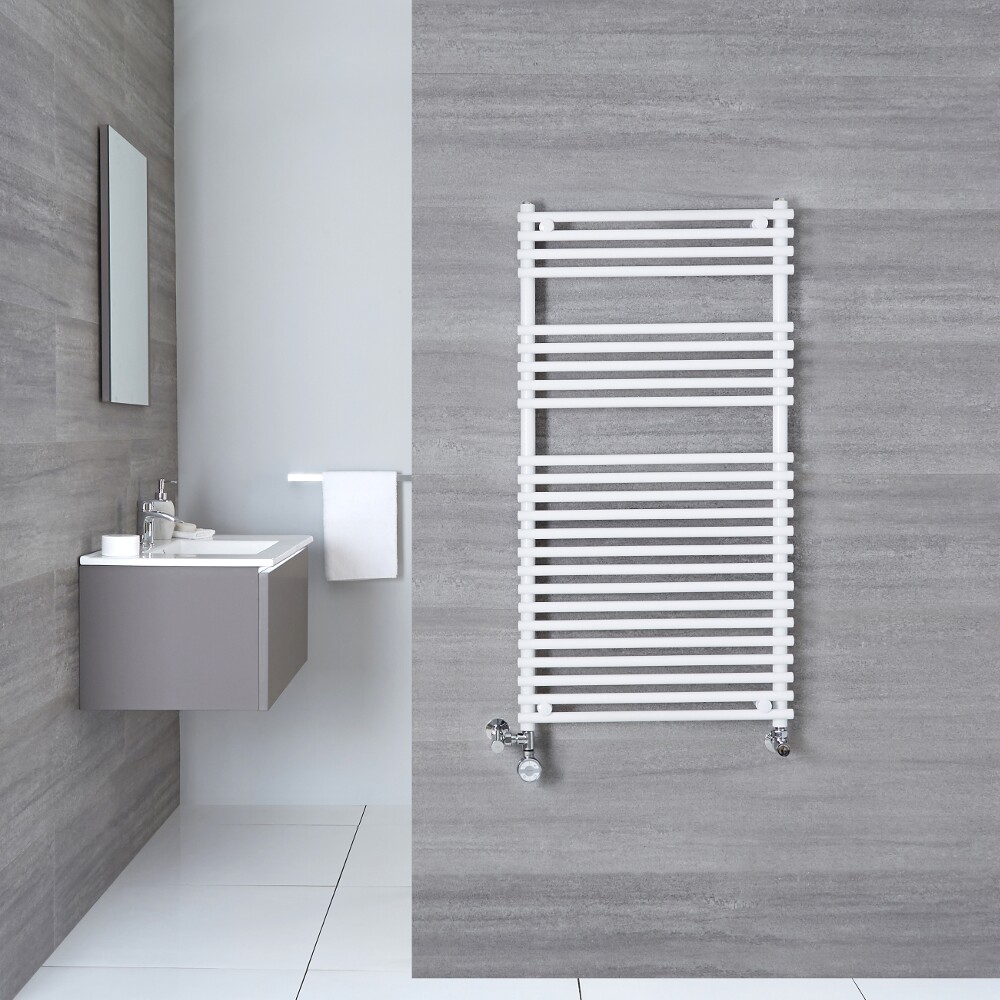 Sèche-Serviettes Mixte Blanc Ischia 115cm x 60cm x 7cm 516 Watts