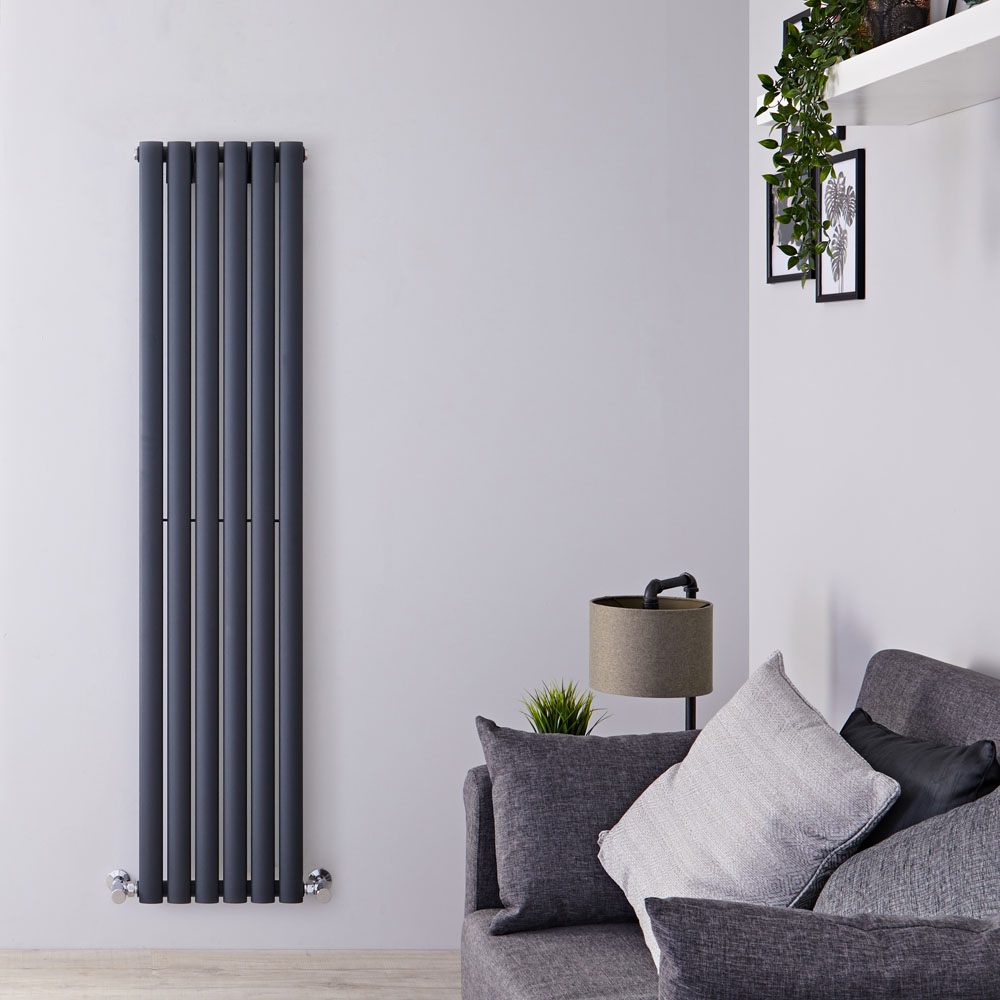 Radiateur Design Vertical Anthracite Vitality 160cm x 35,4cm x 5,6cm 841 Watts