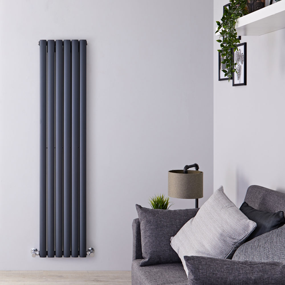 Radiateur Design Vertical Anthracite Vitality 160cm x 35,4cm x 7,8cm 1228 Watts
