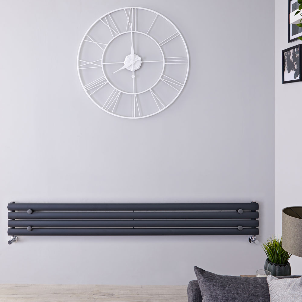 Radiateur Design Horizontal Anthracite Vitality 23,6cm x 160cm x 5,6cm 518 Watts