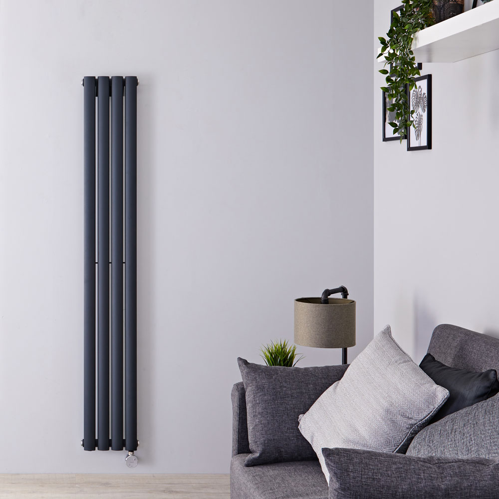 Radiateur design électrique vertical – Anthracite – 160 cm x 23,6 cm x 5,6 cm - Vitality