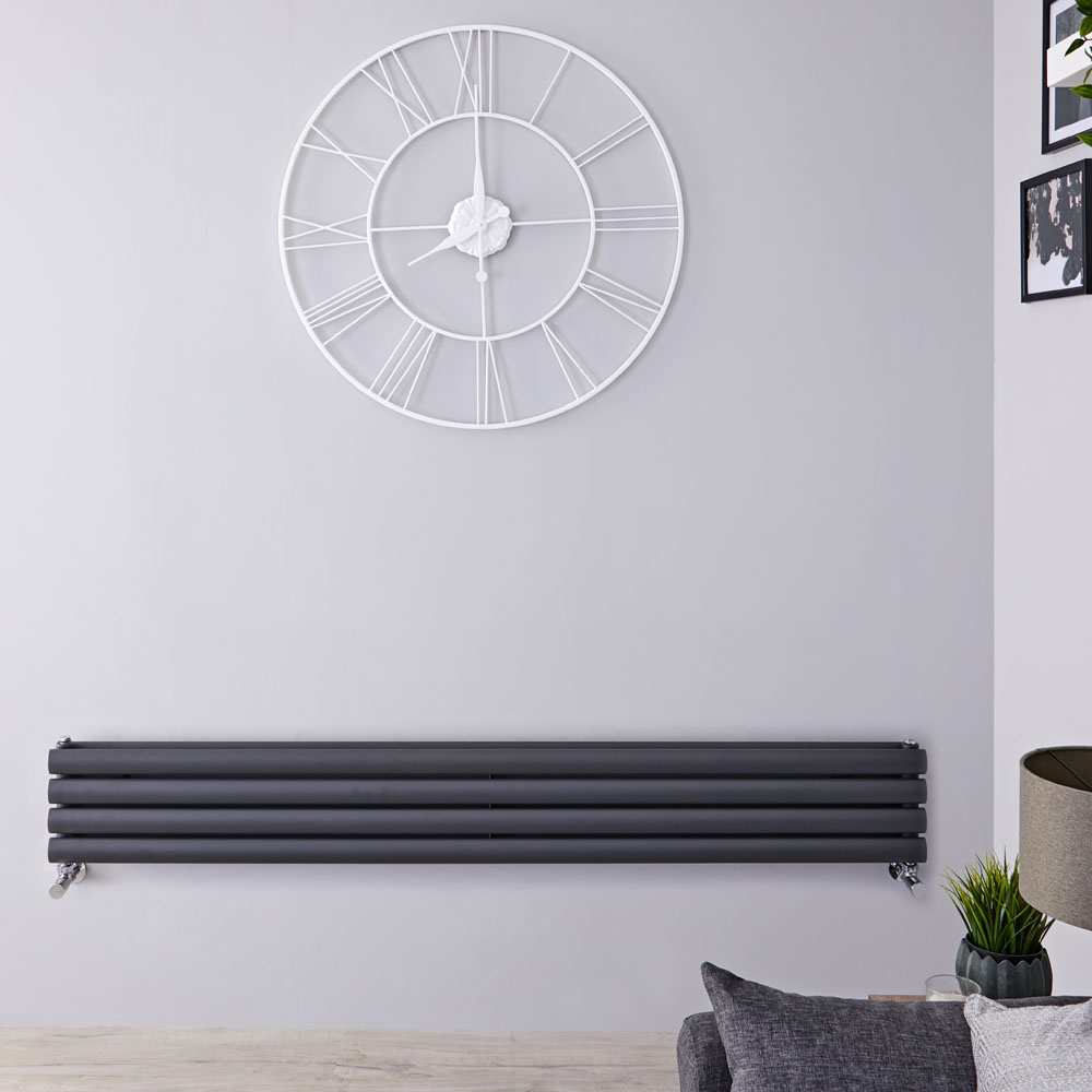 Radiateur Design Horizontal Anthracite Vitality 23,6cm x 160cm x 7,8cm 815 Watts