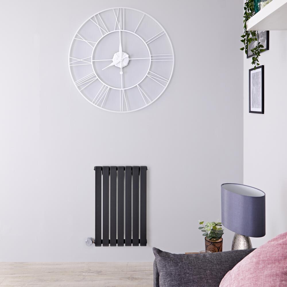 Radiateur design électrique horizontal - Anthracite - 63,5 cm x 42 cm x 5,4 cm - Sloane