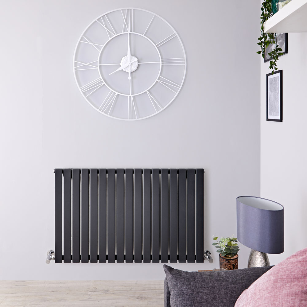 Radiateur Design Horizontal Anthracite Sloane 63,5cm x 100cm x 5,4cm 1022 Watts