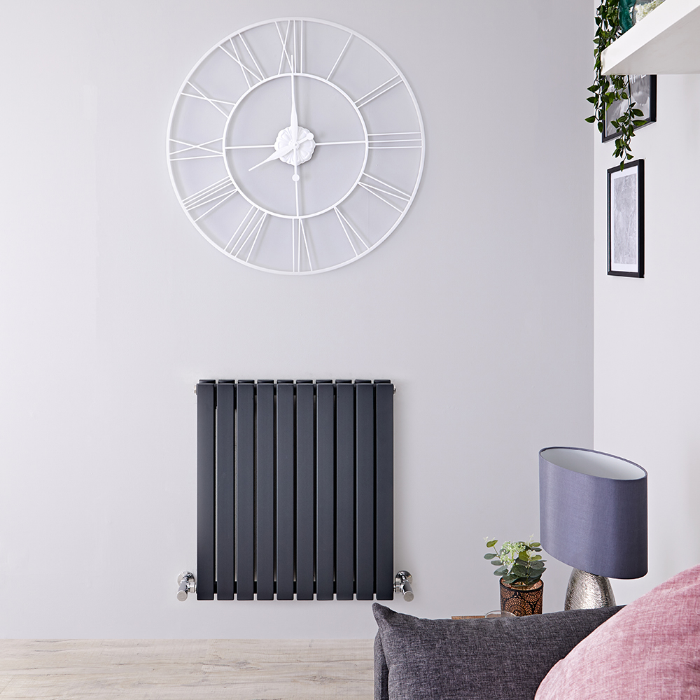 Radiateur Design Horizontal Anthracite Sloane 63,5cm x 60cm x 7,1cm 934 Watts