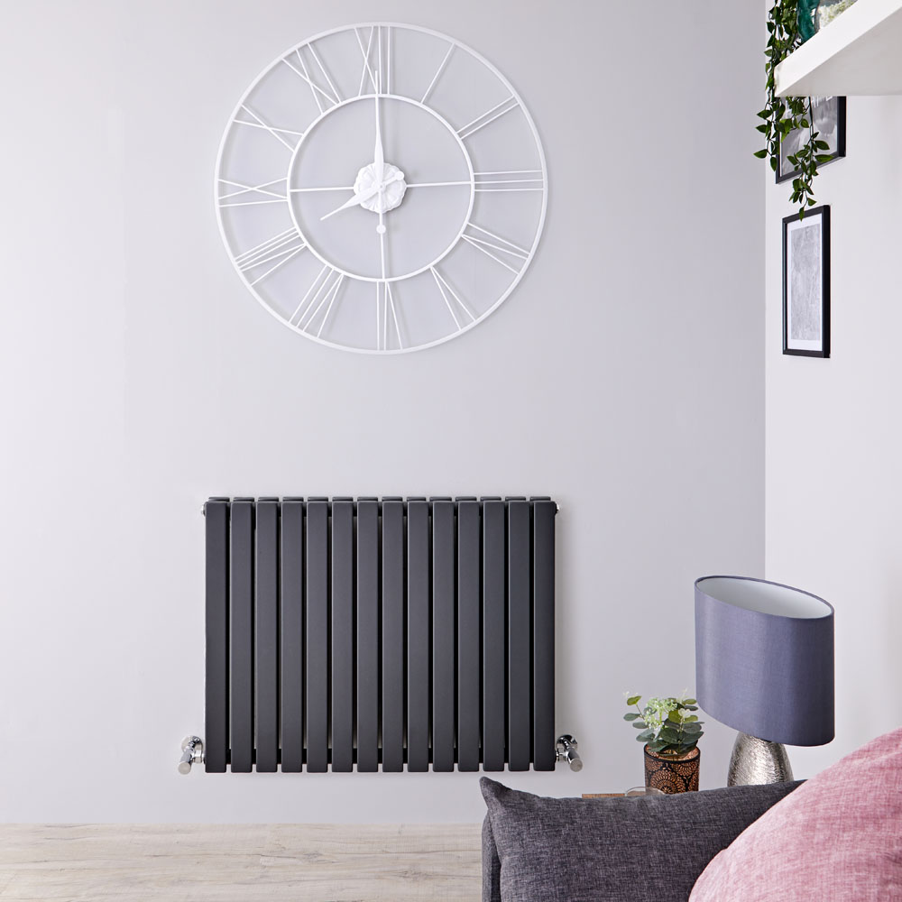 Radiateur Design Horizontal Anthracite Sloane 63,5cm x 83,4cm x 7,1cm 1307 Watts