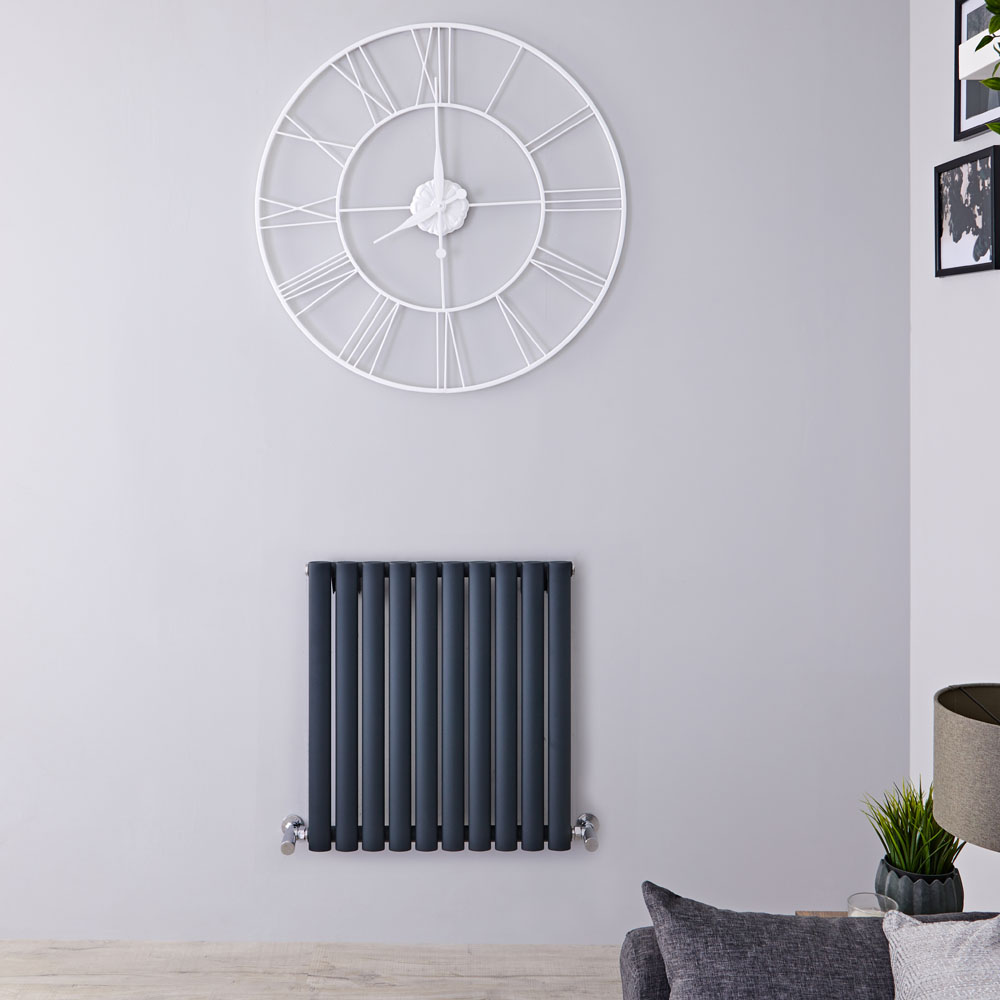 Radiateur Design Horizontal Anthracite Vitality 63,5cm x 59,5cm x 5,5cm 597 Watts