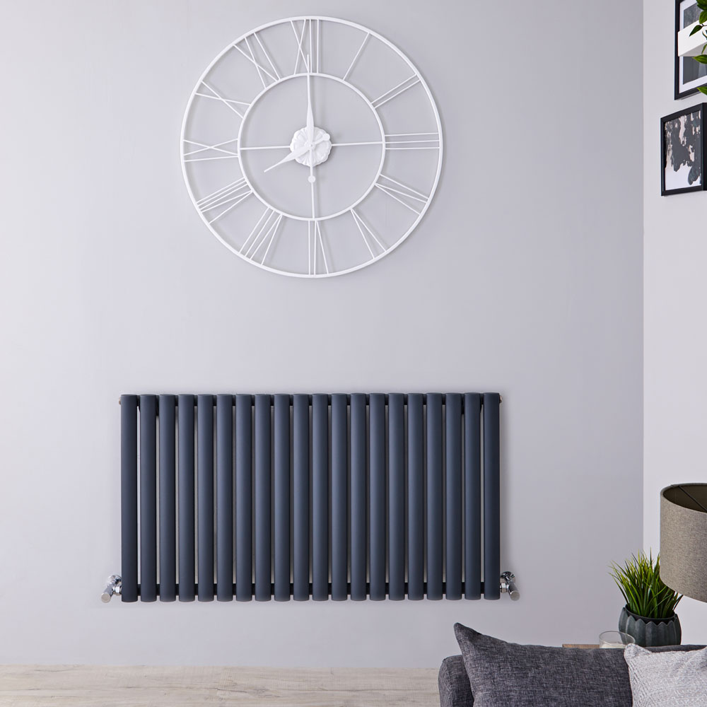 Radiateur Design Horizontal Anthracite Vitality 63,5cm x 118cm x 5,6cm 1194 Watts
