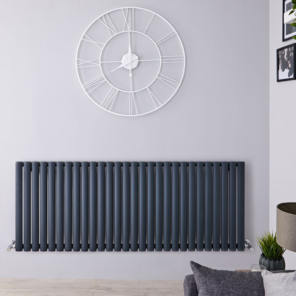 Radiateur Design Horizontal Anthracite Vitality 63,5cm x 164,7cm x 5,6cm 1671 Watts