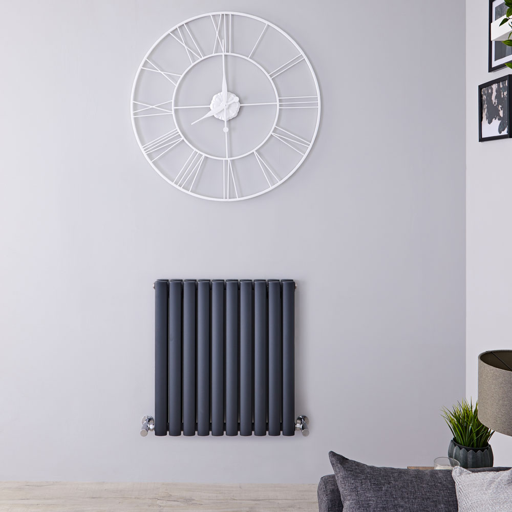 Radiateur Design Horizontal Anthracite Vitality 63,5cm x 59cm x 7,8cm 932 Watts
