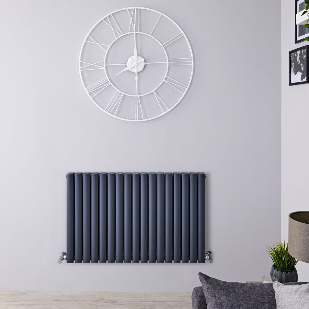Radiateur Design Horizontal Anthracite Vitality 63,5cm x 100cm x 7,8cm 1584 Watts