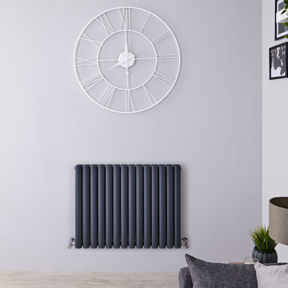 Radiateur Design Horizontal Anthracite Vitality 63,5cm x 83,4cm x 7,8cm 1304 Watts