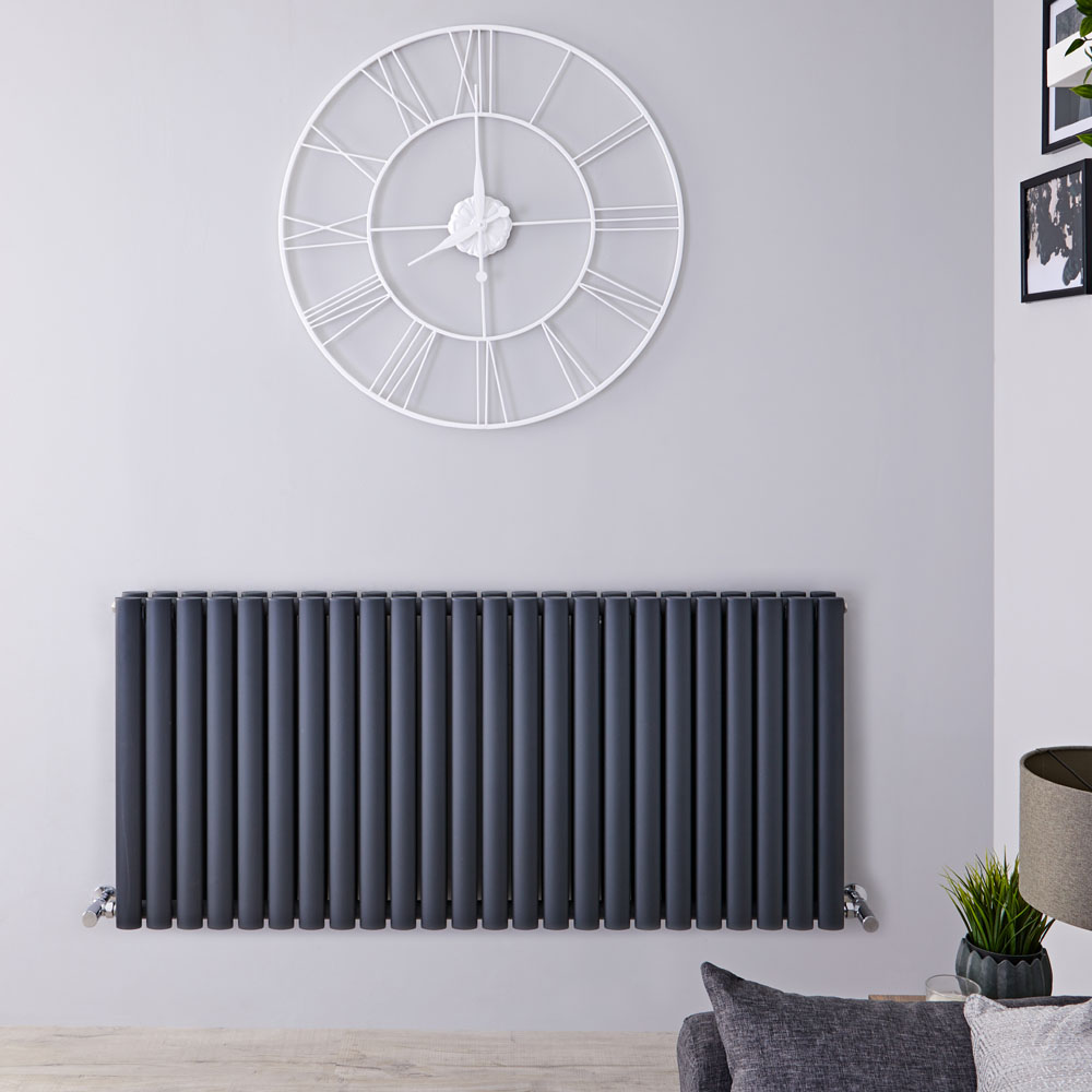 Radiateur Design Horizontal Anthracite Vitality 63,5cm x 141,1cm x 7,8cm 2236 Watts