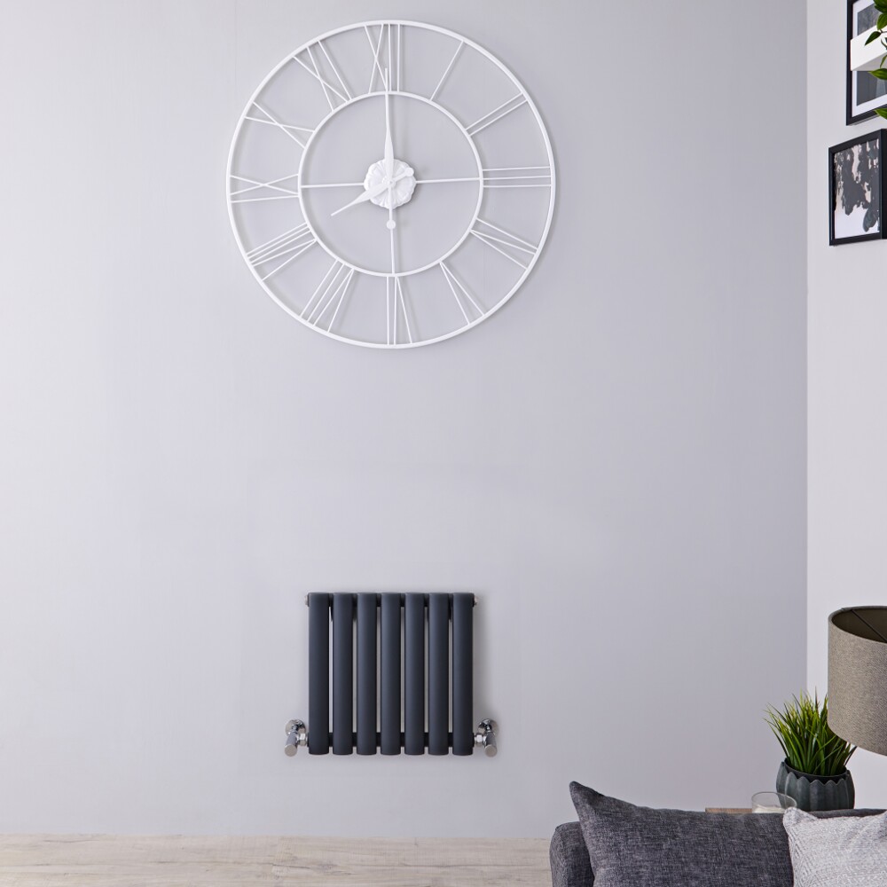 Radiateur horizontal anthracite Vitality 40 x 41.5cm 284 watts