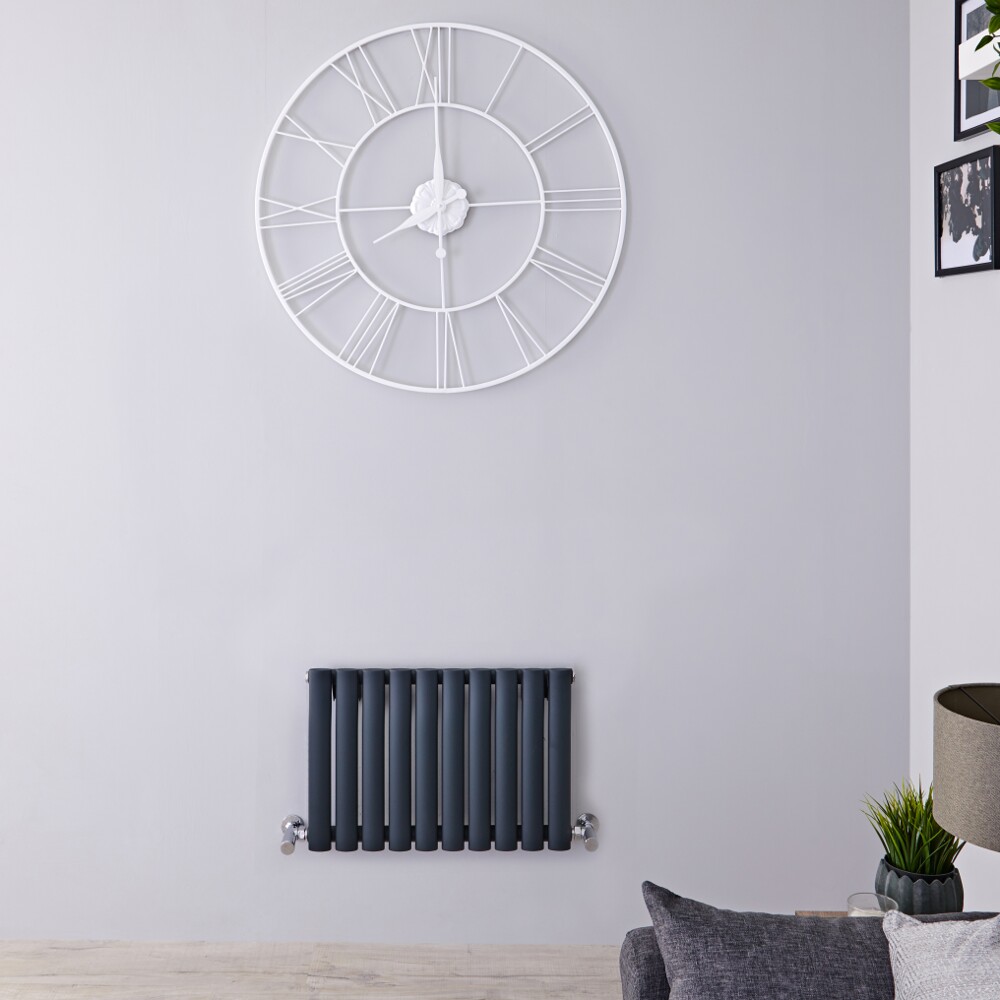 Radiateur horizontal anthracite Vitality 40 x 59.5cm 406 watts