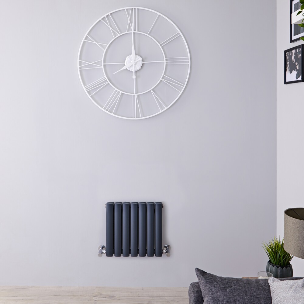 Radiateur horizontal anthracite Vitality 40 x 41.5cm 433 watts