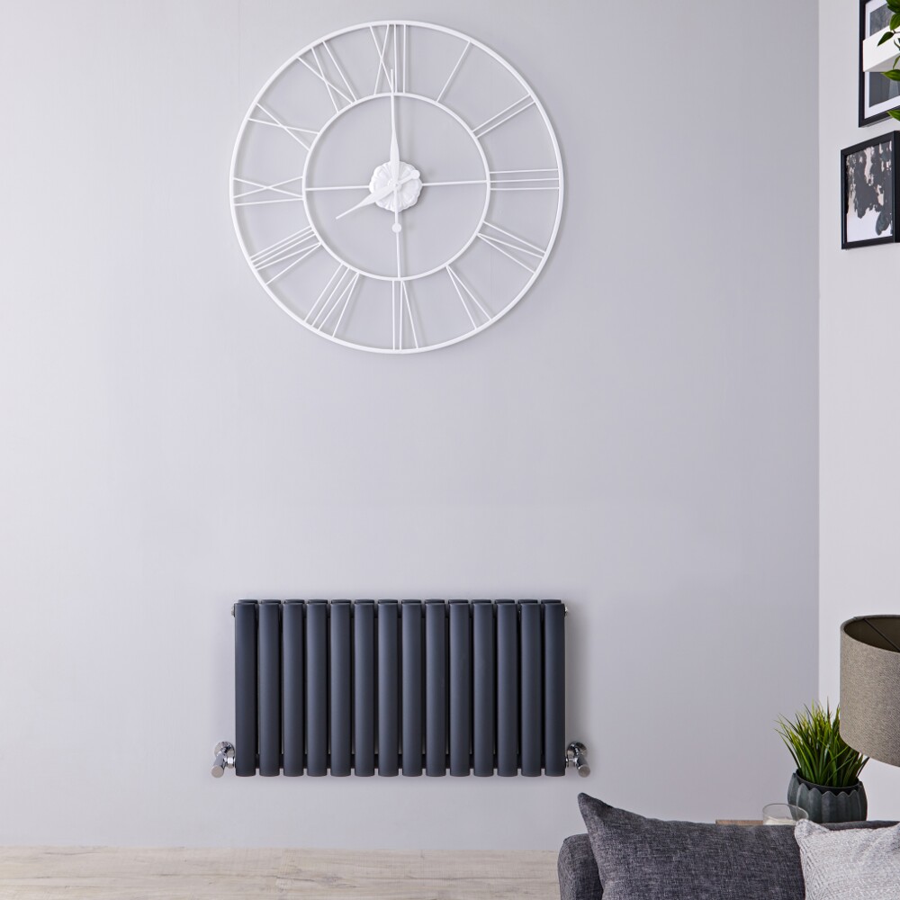 Radiateur horizontal anthracite Vitality 40 x 83.4cm 866 watts