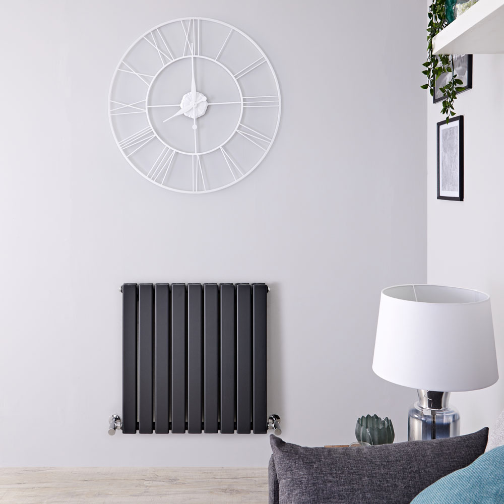 Radiateur Design Horizontal Anthracite Delta 63,5cm x 63cm x 5,8cm 860 Watts