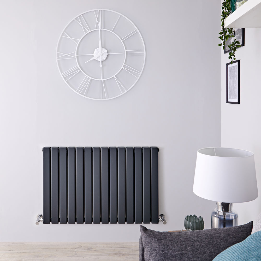Radiateur Design Horizontal Anthracite Delta 63,5cm x 98cm x 5,8cm 1338 Watts