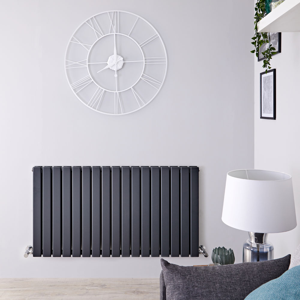 Radiateur Design Horizontal Anthracite Delta 63,5cm x 119cm x 5,8cm 1624 Watts