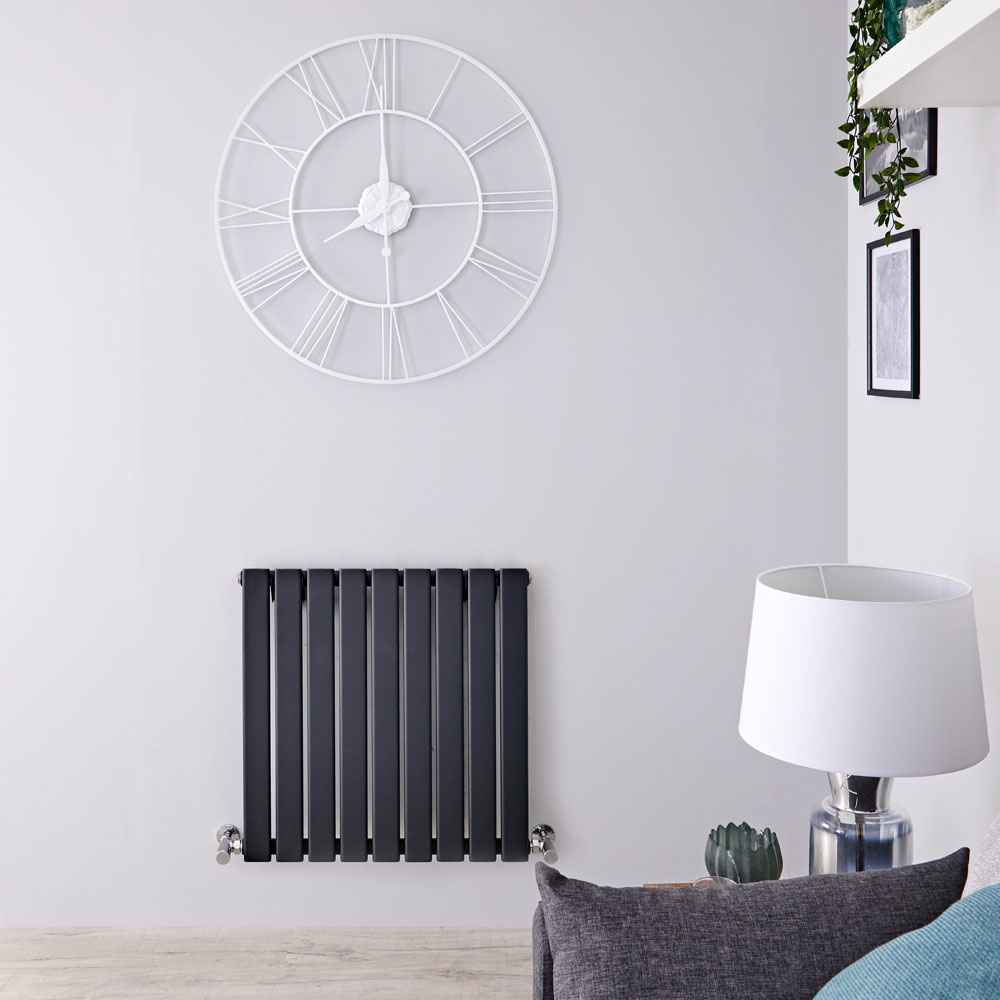 Radiateur Design Horizontal Anthracite Delta 63,5cm x 63cm x 4,6cm 563 Watts
