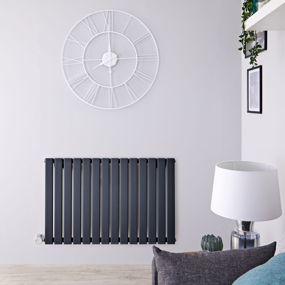 Radiateur Design Électrique Horizontal Anthracite Delta 63,5cm x 98cm x 4,6cm
