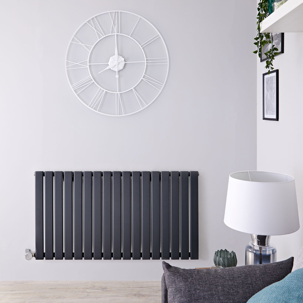Radiateur Design Électrique Horizontal Anthracite Delta 63,5cm x 119cm x 4,6cm