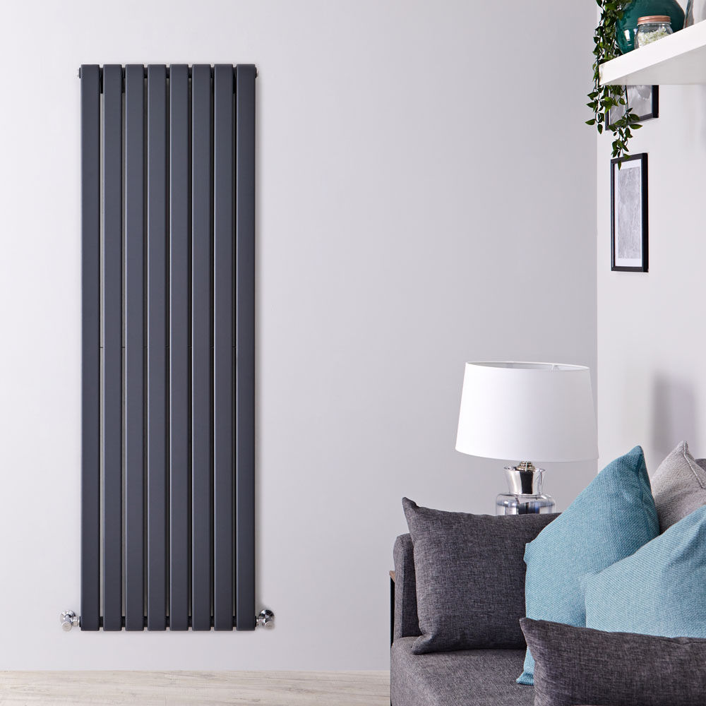 Radiateur Design Vertical Anthracite Delta 160cm x 56cm x 6cm 1764 Watts
