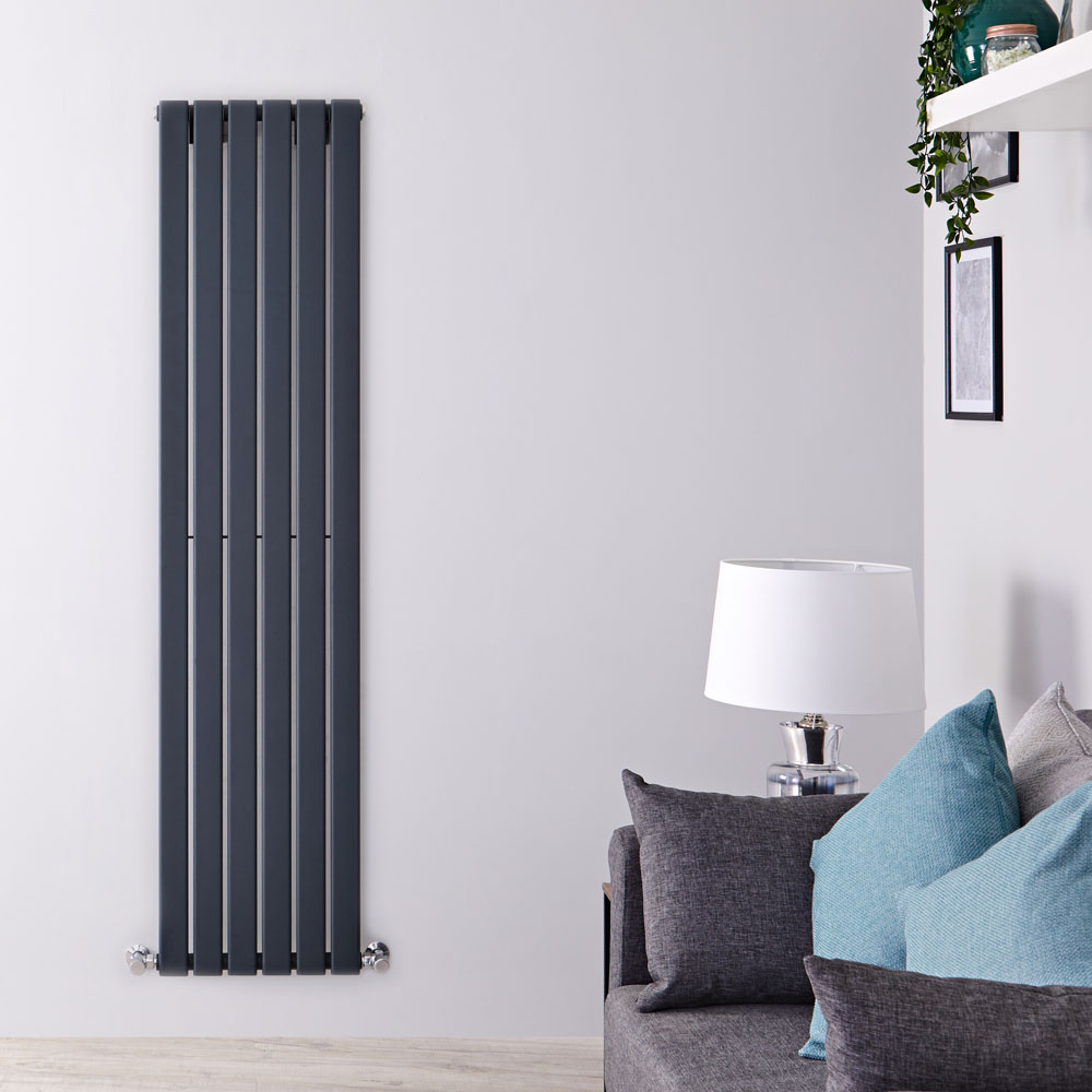 Radiateur Design Vertical Anthracite Delta 160cm x 42cm x 4,7cm 879 Watts