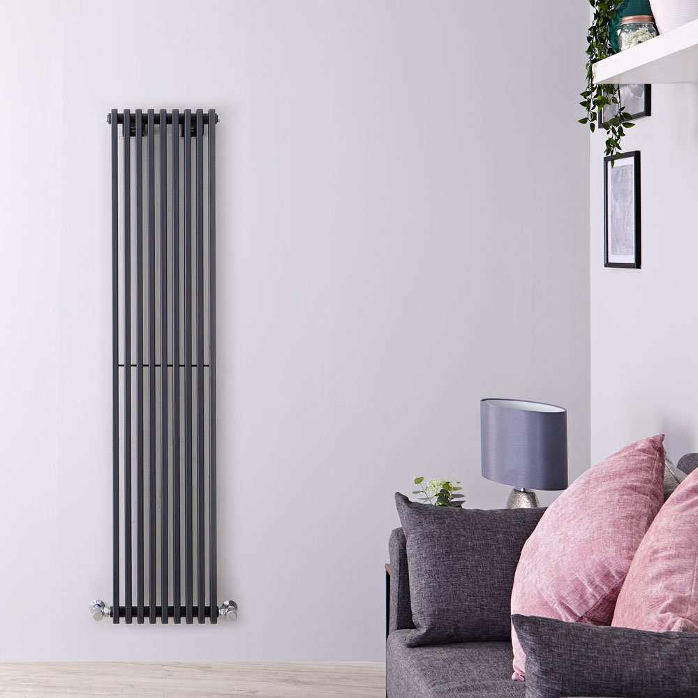 Radiateur Design Vertical Anthracite Parallel 160cm x 34,2cm x 8,4cm 1053 Watts
