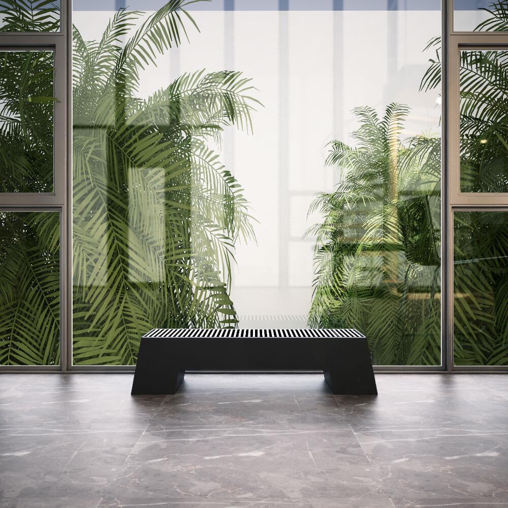 Radiateur Plinthe Anthracite Adva 20 x 80 x 29,6 cm 520 watts