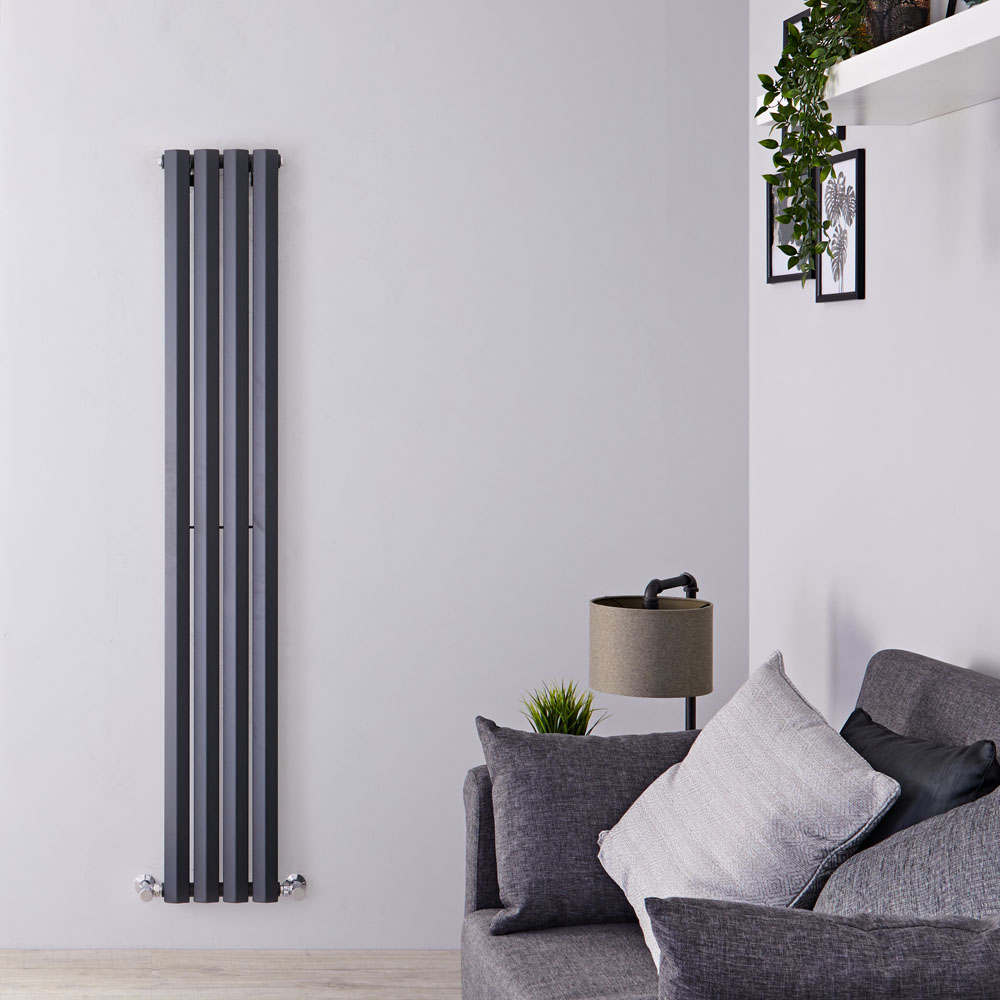 Radiateur Design Vertical Anthracite Salisbury 160cm x 28cm x 6cm 630 Watts