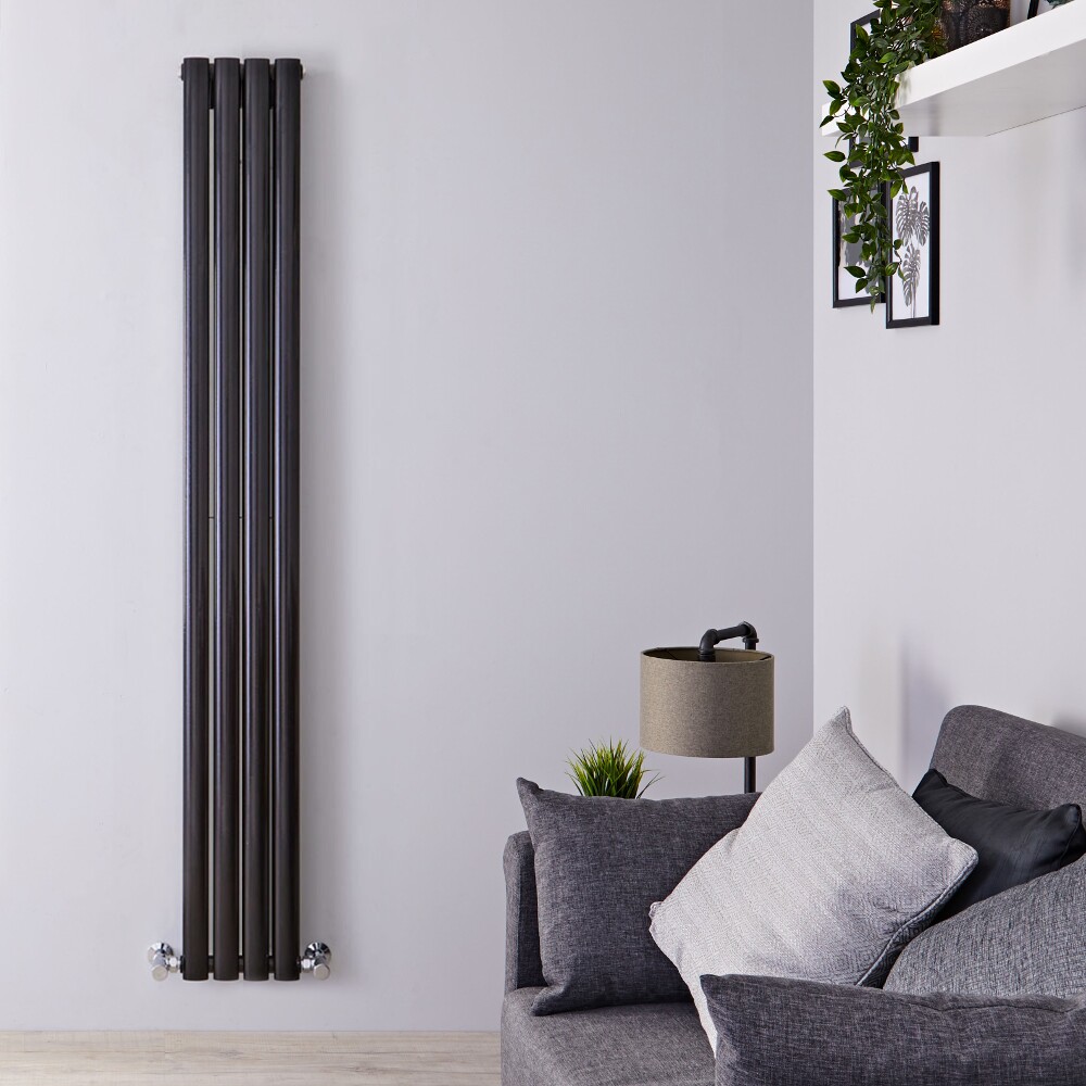 Radiateur Design Vertical Noir Vitality 160cm x 23,6cm x 5,6cm 561 Watts