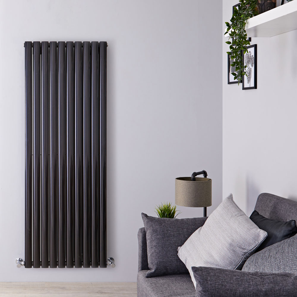 Radiateur Design Vertical Noir Vitality 160cm x 59cm x 7,8cm 2047 Watts