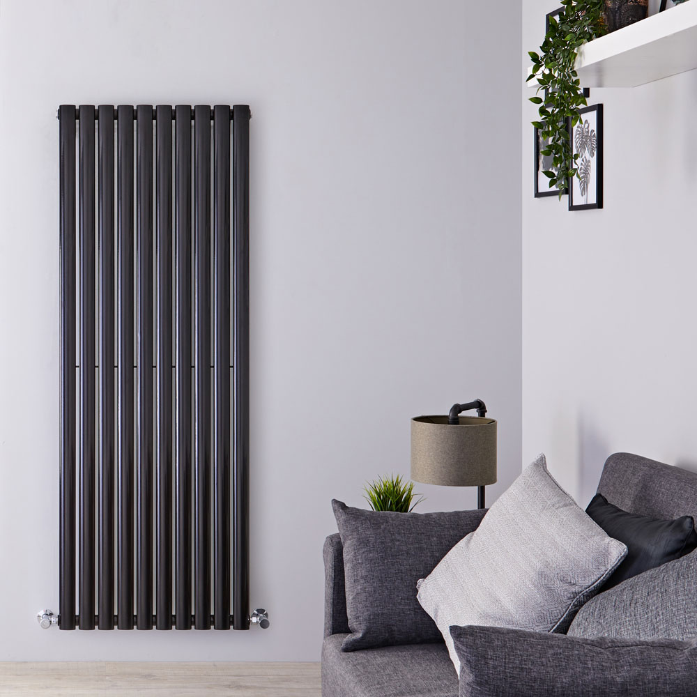 Radiateur Design Vertical Noir Vitality 160cm x 59cm x 5,5cm 1402 Watts