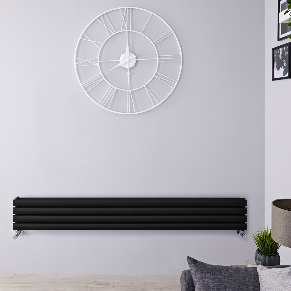 Radiateur Design Horizontal Noir Vitality 23,6cm x 160cm x 7,8cm 815 Watts