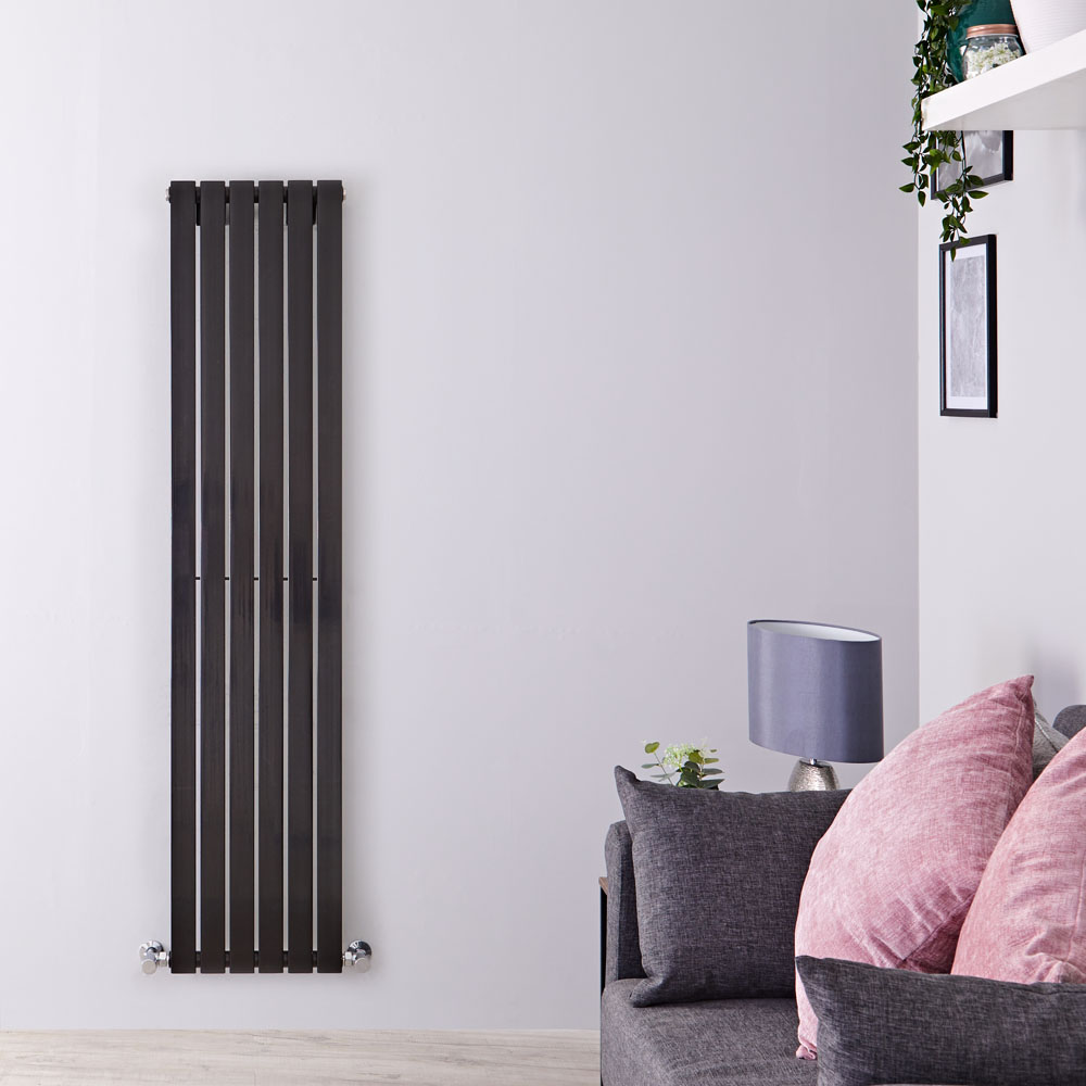 Radiateur Design Vertical Noir Sloane 160cm x 35,4cm x 5,4cm 862 Watts