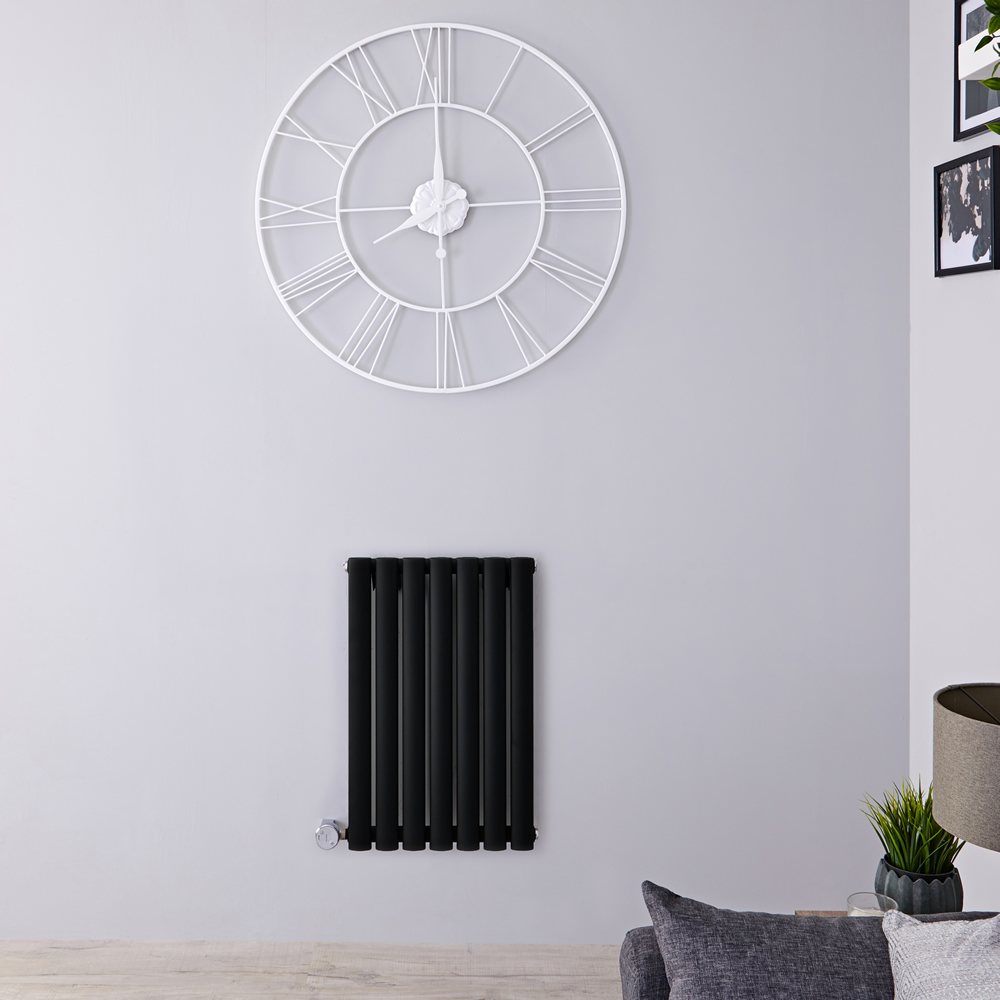 Radiateur design électrique horizontal - Noir - 63,5 cm x 41,5 cm x 5,5 cm - Vitality