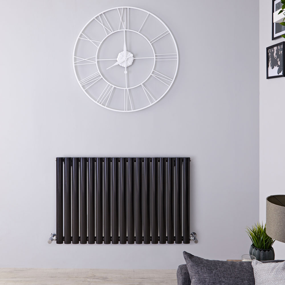 Radiateur Design Horizontal Noir Vitality 63,5cm x 100cm x 5,5cm 1015 Watts