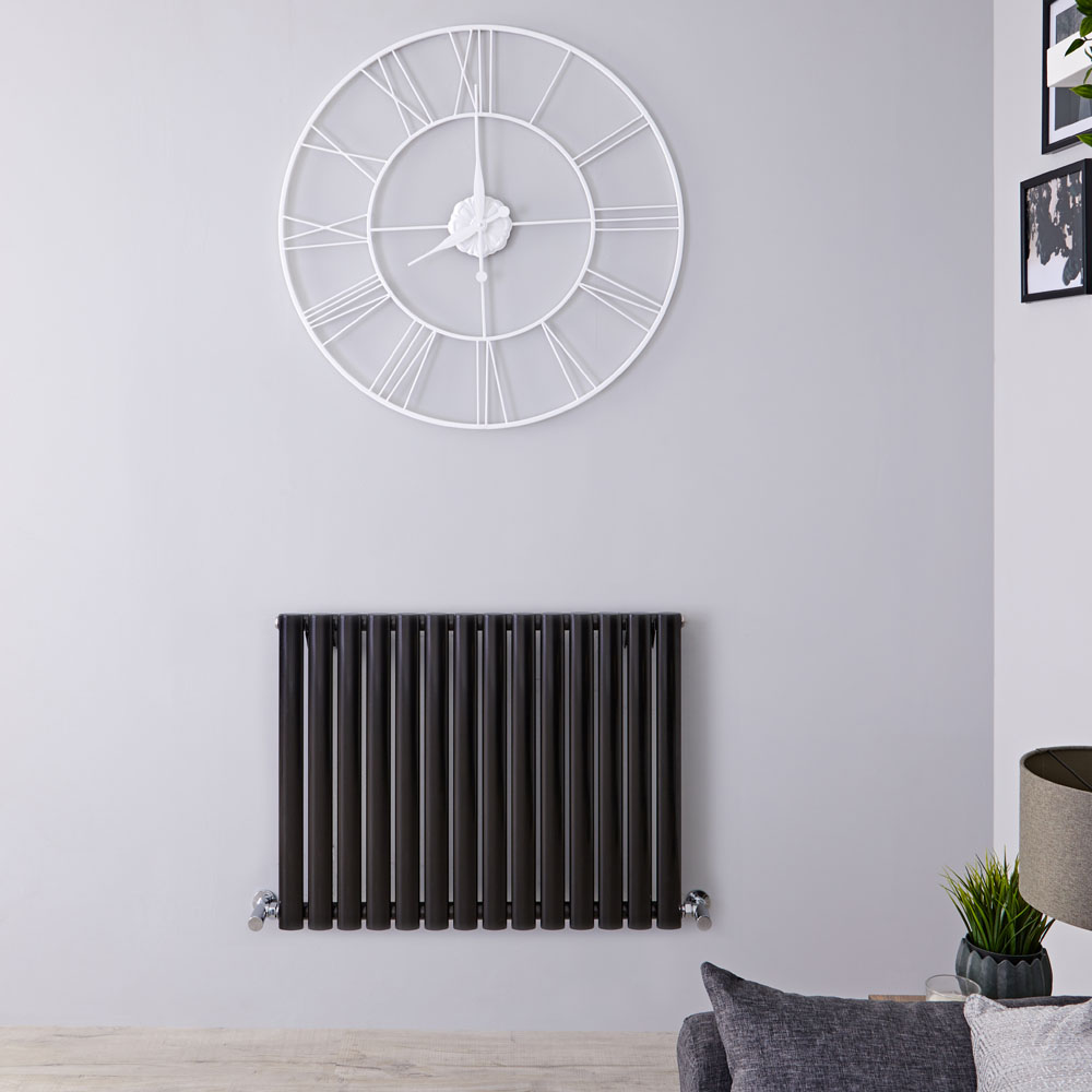 Radiateur Design Horizontal Noir Vitality 63,5cm x 83,4cm x 5,6cm 836 Watts