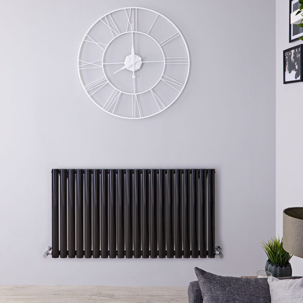 Radiateur Design Horizontal Noir Vitality 63,5cm x 118cm x 5,6cm 1194 Watts