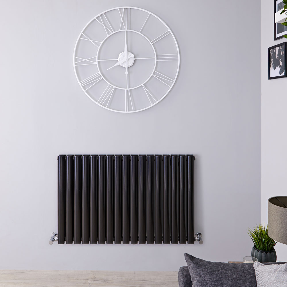 Radiateur Design Horizontal Noir Vitality 63,5cm x 100cm x 7,8cm 1584 Watts