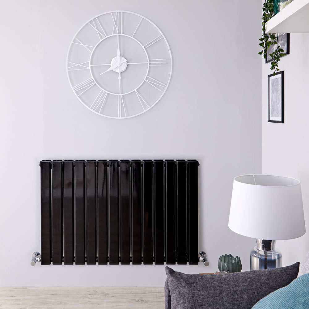 Radiateur Design Horizontal Noir Delta 63,5cm x 98cm x 5,8cm 1338 Watts