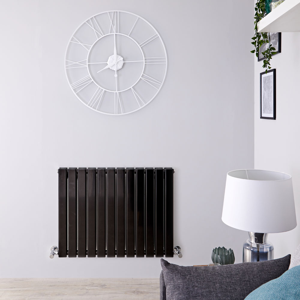 Radiateur Design Horizontal Noir Delta 63,5cm x 84cm x 5,8cm 1146 Watts
