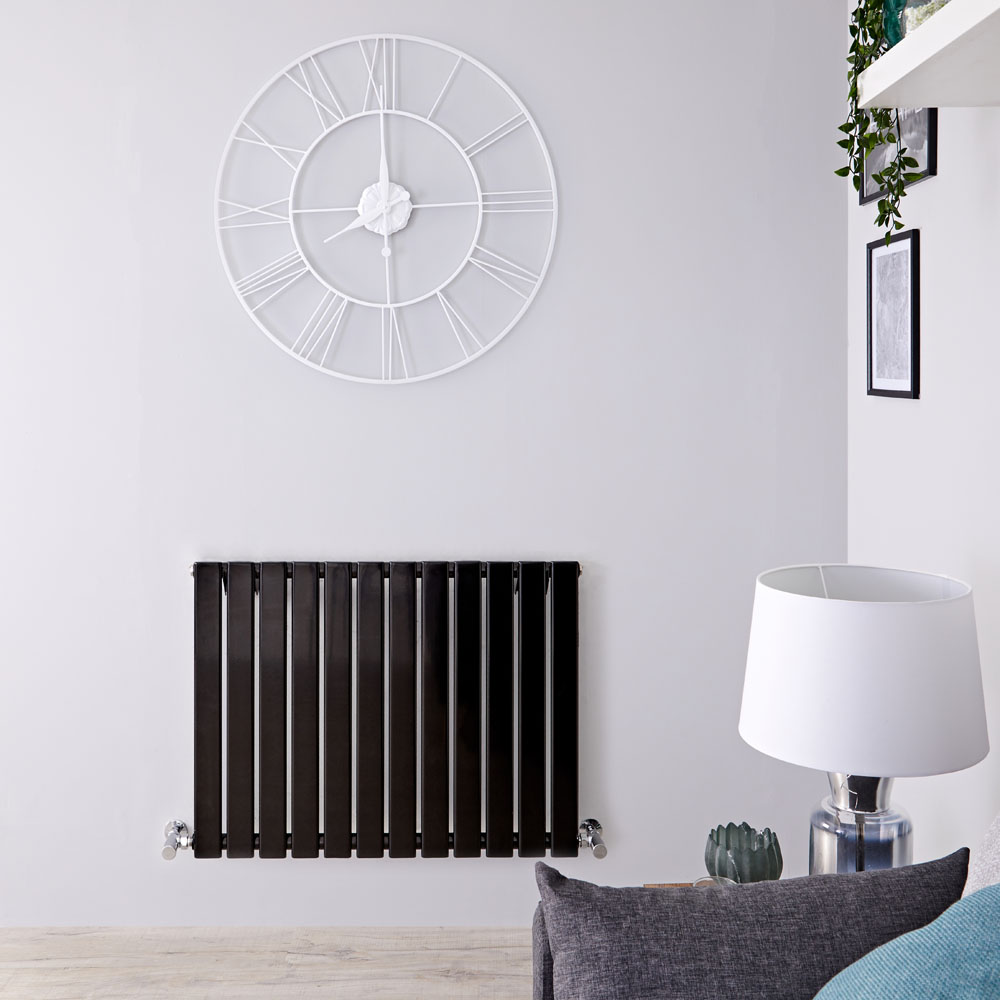 Radiateur Design Horizontal Noir Delta 63,5cm x 84cm x 4,6cm 751 Watts