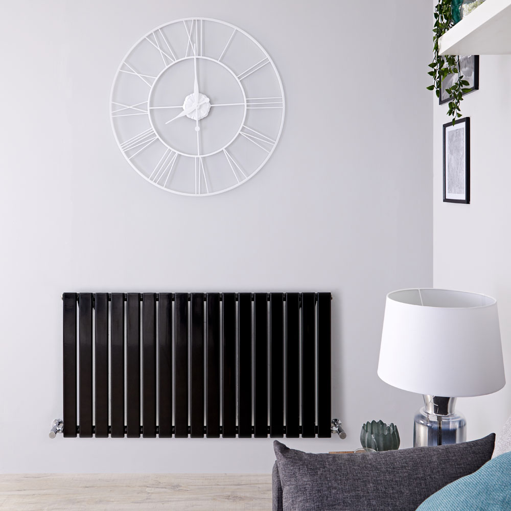 Radiateur Design Horizontal Noir Delta 63,5cm x 119cm x 4,6cm 1064 Watts