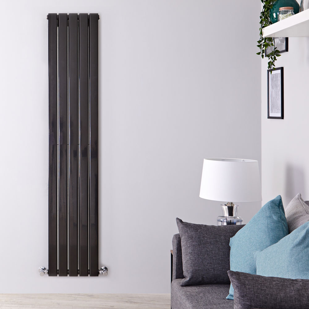 Radiateur Design Vertical Noir Delta 160cm x 35cm x 6cm 1102 Watts