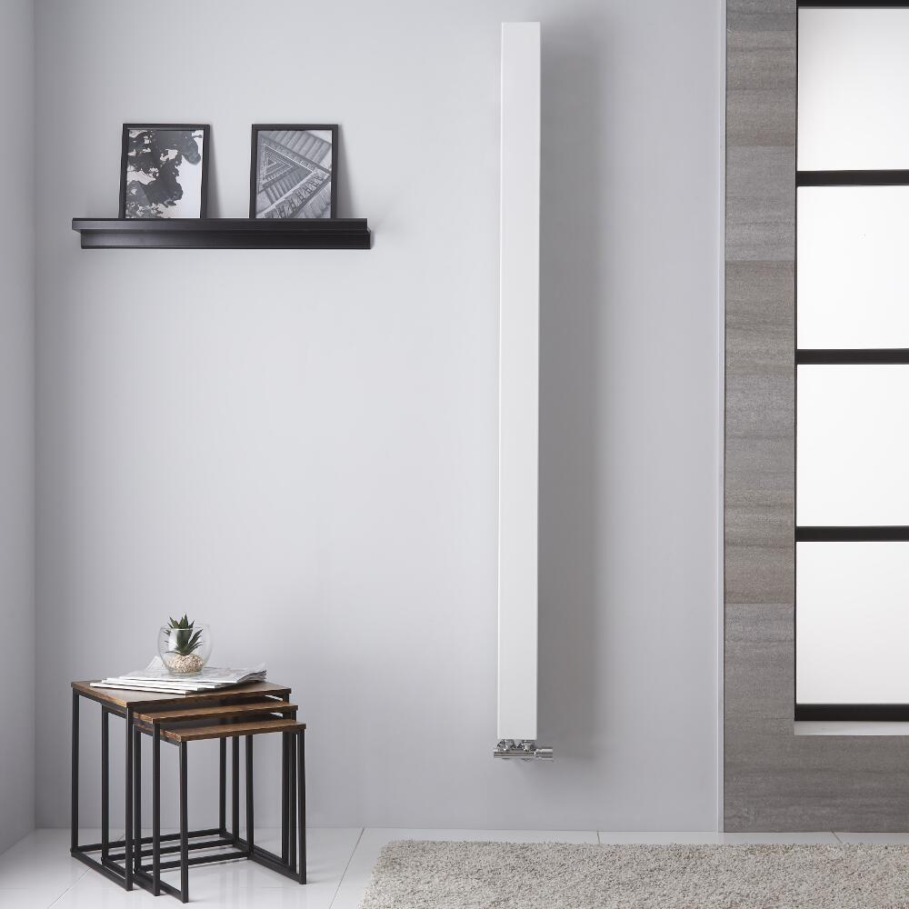 Una - Radiateur Vertical Design Blanc - 180cm x 10cm