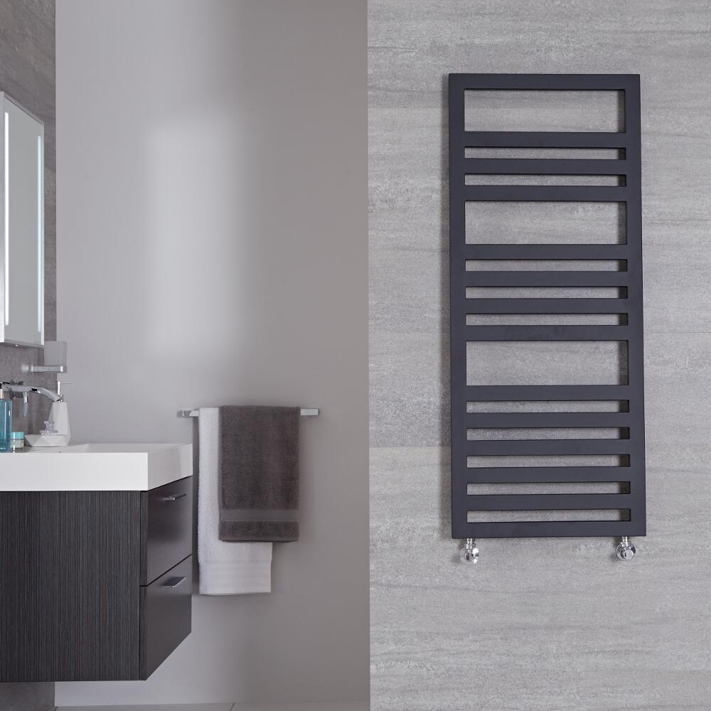 Sèche-serviettes Anthracite Design Ponza - 120cm x 50cm